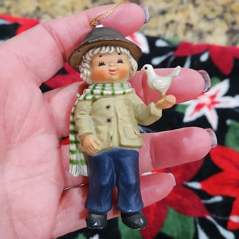 🎄Rare‎ BRADFORD JAPAN VINTAGE SET 5 HARD PLASTIC ORNAMENTS 1970S